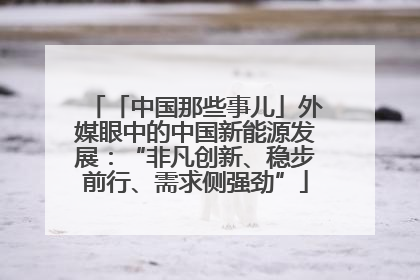 「中国那些事儿」外媒眼中的中国新能源发展：“非凡创新、稳步前行、需求侧强劲”