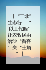 “三北”生态行：“以工代赈”让农牧民由治沙“看客”变“主角”