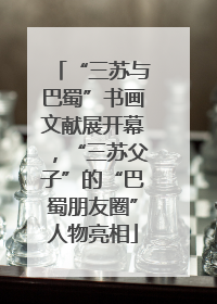 “三苏与巴蜀”书画文献展开幕，“三苏父子”的“巴蜀朋友圈”人物亮相