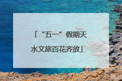 “五一”假期天水文旅百花齐放