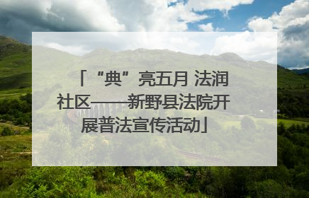 “典”亮五月 法润社区——新野县法院开展普法宣传活动