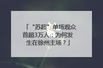 “苏超”单场观众首超3万人：为何发生在徐州主场？