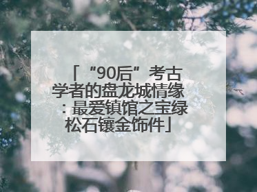 “90后”考古学者的盘龙城情缘：最爱镇馆之宝绿松石镶金饰件