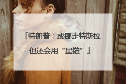 特朗普：或挪走特斯拉 但还会用“星链”