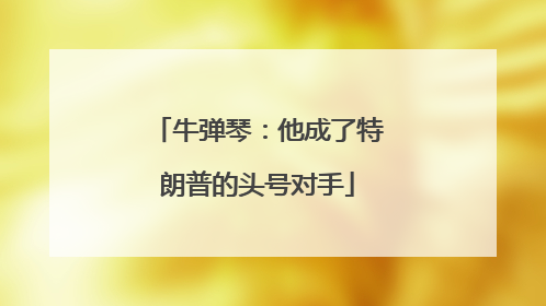 牛弹琴：他成了特朗普的头号对手