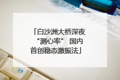 白沙洲大桥深夜“测心率” 国内首创稳态激振法