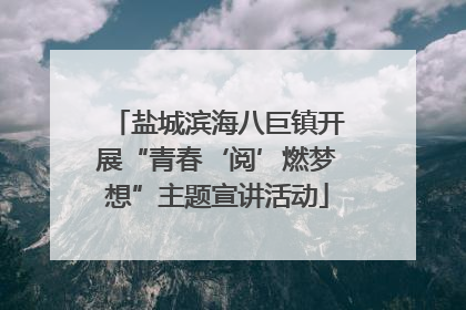盐城滨海八巨镇开展“青春‘阅’燃梦想”主题宣讲活动