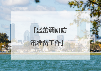 盛蕾调研防汛准备工作