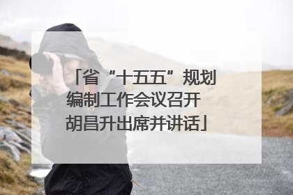 省“十五五”规划编制工作会议召开 胡昌升出席并讲话