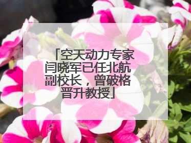 空天动力专家闫晓军已任北航副校长，曾破格晋升教授