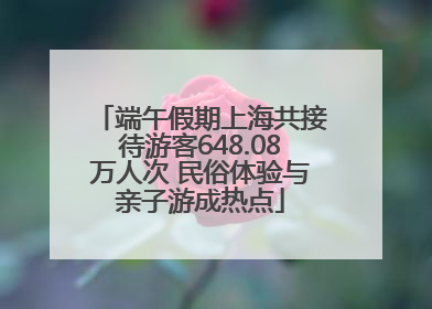 端午假期上海共接待游客648.08万人次 民俗体验与亲子游成热点