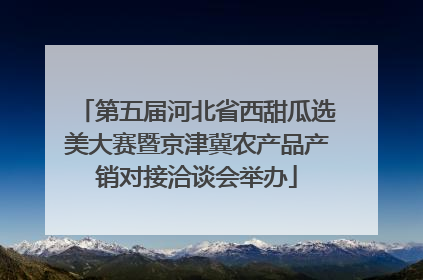 第五届河北省西甜瓜选美大赛暨京津冀农产品产销对接洽谈会举办