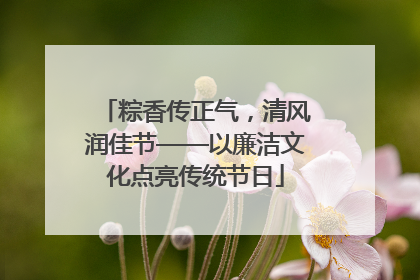粽香传正气，清风润佳节——以廉洁文化点亮传统节日