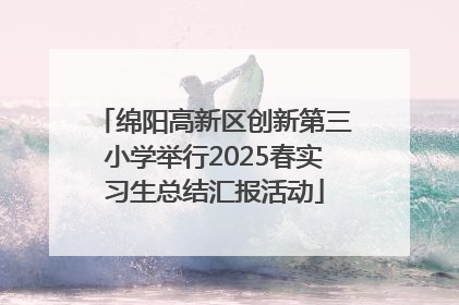 绵阳高新区创新第三小学举行2025春实习生总结汇报活动