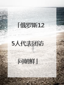 俄罗斯125人代表团访问朝鲜