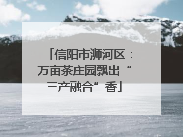 信阳市浉河区：万亩茶庄园飘出“三产融合”香