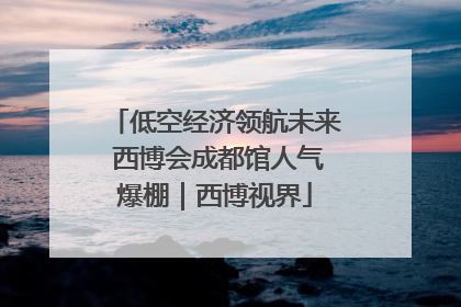 低空经济领航未来 西博会成都馆人气爆棚｜西博视界