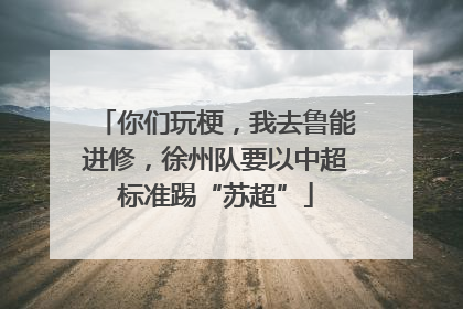 你们玩梗，我去鲁能进修，徐州队要以中超标准踢“苏超”