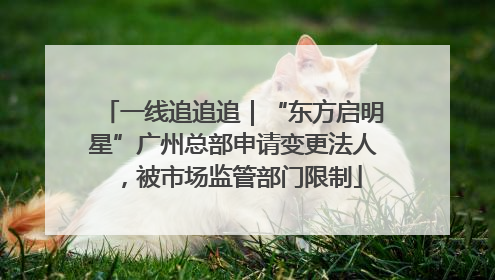 一线追追追｜“东方启明星”广州总部申请变更法人，被市场监管部门限制