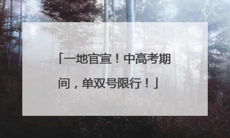 一地官宣！中高考期间，单双号限行！