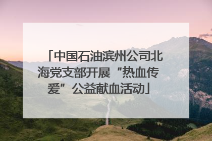 中国石油滨州公司北海党支部开展“热血传爱”公益献血活动