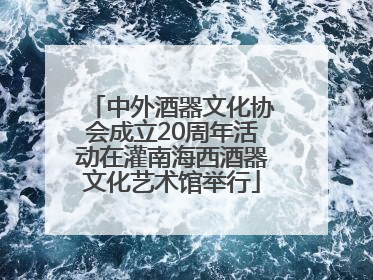 中外酒器文化协会成立20周年活动在灌南海西酒器文化艺术馆举行