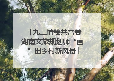 九三情绘共富卷 湖南文旅规划师“画”出乡村新风景