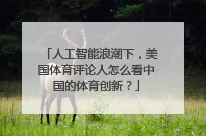 人工智能浪潮下，美国体育评论人怎么看中国的体育创新？