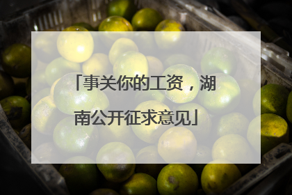 事关你的工资，湖南公开征求意见