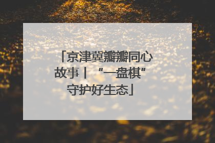 京津冀瓣瓣同心故事丨“一盘棋”守护好生态