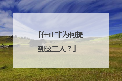 任正非为何提到这三人？
