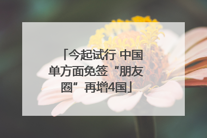 今起试行 中国单方面免签“朋友圈”再增4国