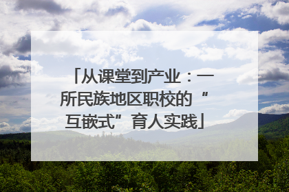 从课堂到产业：一所民族地区职校的“互嵌式”育人实践