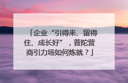 企业“引得来、留得住、成长好”，普陀营商引力场如何炼就？