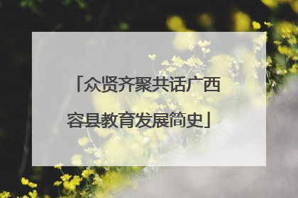 众贤齐聚共话广西容县教育发展简史