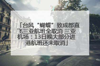 台风“蝴蝶”致成都直飞三亚航班全取消 三亚机场：13日晚大部分进港航班还未取消