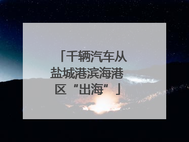 千辆汽车从盐城港滨海港区“出海”