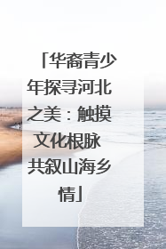 华裔青少年探寻河北之美：触摸文化根脉 共叙山海乡情