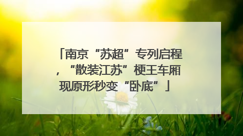 南京“苏超”专列启程，“散装江苏”梗王车厢现原形秒变“卧底”