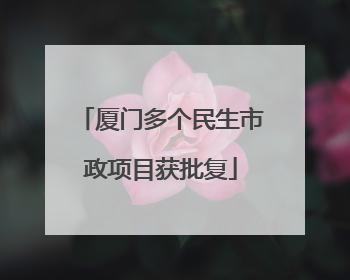 厦门多个民生市政项目获批复