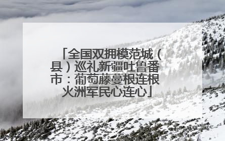 全国双拥模范城（县）巡礼新疆吐鲁番市：葡萄藤蔓根连根 火洲军民心连心