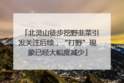 北灵山徒步挖野韭菜引发关注后续，“打野”现象已经大幅度减少