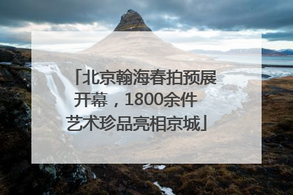 北京翰海春拍预展开幕，1800余件艺术珍品亮相京城