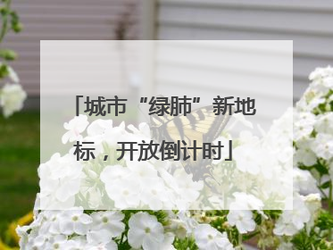 城市“绿肺”新地标，开放倒计时