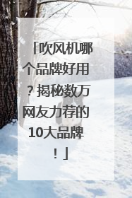 吹风机哪个品牌好用？揭秘数万网友力荐的10大品牌！