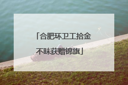 合肥环卫工拾金不昧获赠锦旗