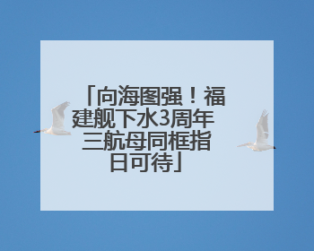 向海图强！福建舰下水3周年 三航母同框指日可待