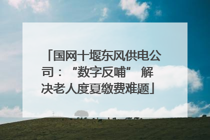 国网十堰东风供电公司：“数字反哺” 解决老人度夏缴费难题