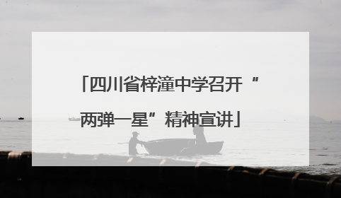 四川省梓潼中学召开“两弹一星”精神宣讲