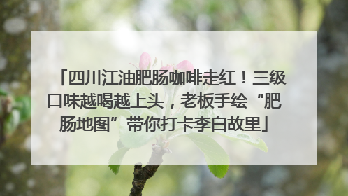 四川江油肥肠咖啡走红！三级口味越喝越上头，老板手绘“肥肠地图”带你打卡李白故里